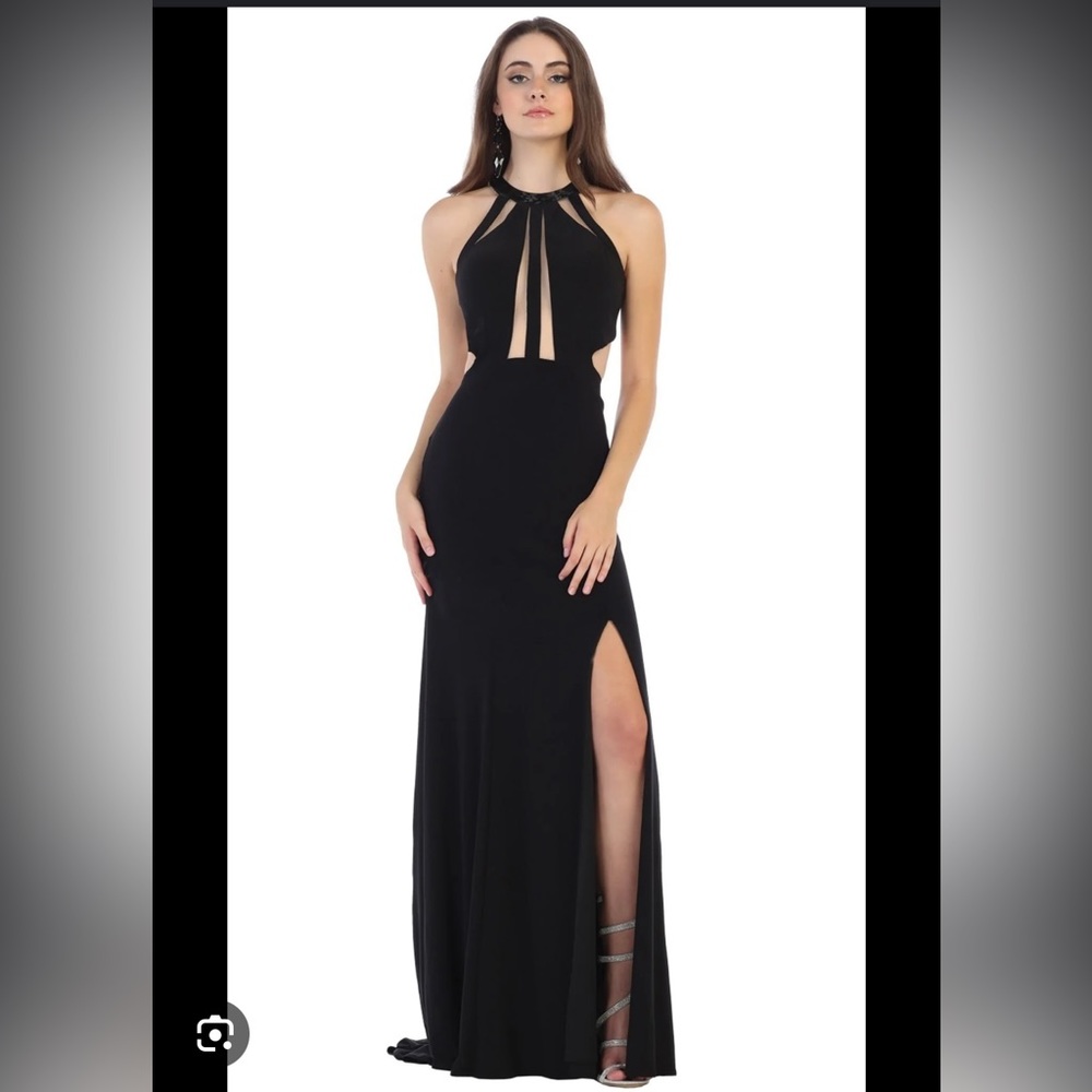Mayqueen style MQ1579 black gown size 4